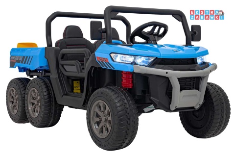 Farmer Truck Speed 900 na akumulator - niebieski, 4x45W 12V/10Ah, EVA, ekoskóra, elektryczny kiper [XMX-623B]