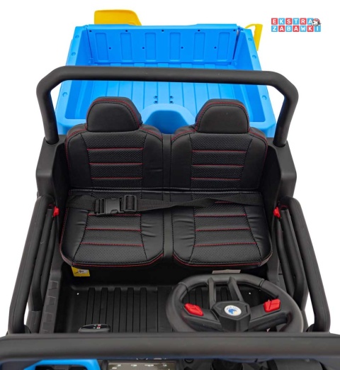 Farmer Truck Speed 900 na akumulator - niebieski, 4x45W 12V/10Ah, EVA, ekoskóra, elektryczny kiper [XMX-623B]
