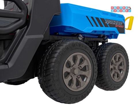 Farmer Truck Speed 900 na akumulator - niebieski, 4x45W 12V/10Ah, EVA, ekoskóra, elektryczny kiper [XMX-623B]