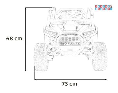 KCK buggy na akumulator - różowy, 4x50W 24V/9Ah, pilot, ekoskóra, EVA, MP3, Bluetooth [XMX-639]