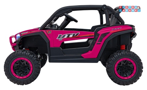KCK buggy na akumulator - różowy, 4x50W 24V/9Ah, pilot, ekoskóra, EVA, MP3, Bluetooth [XMX-639]