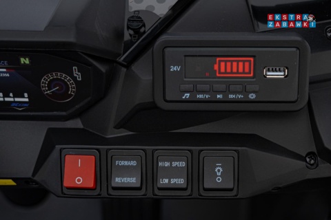 KCK buggy na akumulator - różowy, 4x50W 24V/9Ah, pilot, ekoskóra, EVA, MP3, Bluetooth [XMX-639]