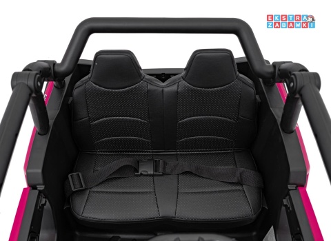 KCK buggy na akumulator - różowy, 4x50W 24V/9Ah, pilot, ekoskóra, EVA, MP3, Bluetooth [XMX-639]