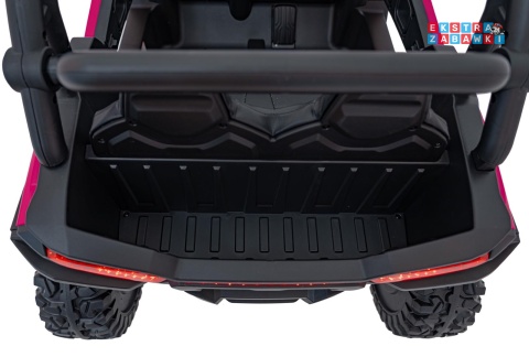 KCK buggy na akumulator - różowy, 4x50W 24V/9Ah, pilot, ekoskóra, EVA, MP3, Bluetooth [XMX-639]