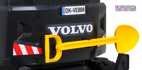 Koparka Volvo z ruchomą łyżką na akumulator - żółty, 2x35W 12V/14Ah, pilot, EVA, wolny start, LED, 2 baseniki [DK-VE888]