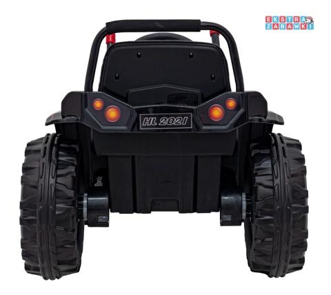 Koparka traktor na akumulator - zielony, 2x35W 12V/7Ah, Bluetooth, ekoskóra, pilot, pasy [HL389]