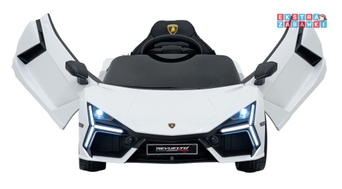 Lamborghini Revuelto na akumulator - biały, 4x4, 2x45W i 2x35W, 12V/9Ah, pilot, ekoskóra, EVA [QLS-8603]