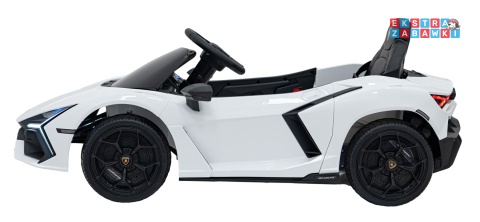 Lamborghini Revuelto na akumulator - biały, 4x4, 2x45W i 2x35W, 12V/9Ah, pilot, ekoskóra, EVA [QLS-8603]