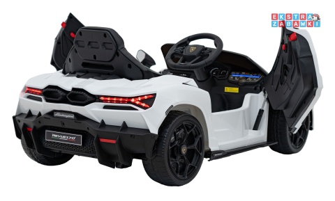Lamborghini Revuelto na akumulator - biały, 4x4, 2x45W i 2x35W, 12V/9Ah, pilot, ekoskóra, EVA [QLS-8603]