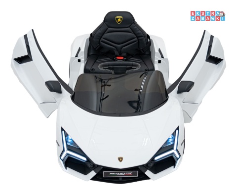 Lamborghini Revuelto na akumulator - biały, 4x4, 2x45W i 2x35W, 12V/9Ah, pilot, ekoskóra, EVA [QLS-8603]