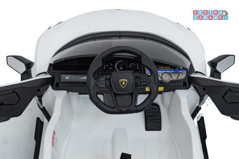 Lamborghini Revuelto na akumulator - biały, 4x4, 2x45W i 2x35W, 12V/9Ah, pilot, ekoskóra, EVA [QLS-8603]