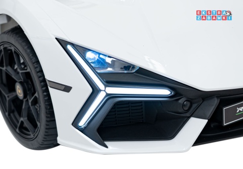 Lamborghini Revuelto na akumulator - biały, 4x4, 2x45W i 2x35W, 12V/9Ah, pilot, ekoskóra, EVA [QLS-8603]