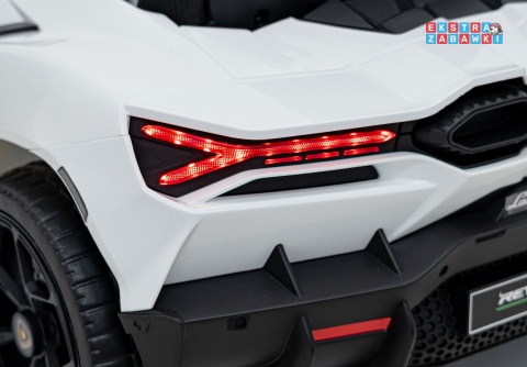 Lamborghini Revuelto na akumulator - biały, 4x4, 2x45W i 2x35W, 12V/9Ah, pilot, ekoskóra, EVA [QLS-8603]
