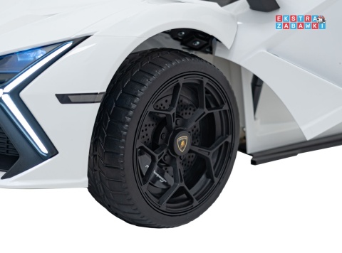 Lamborghini Revuelto na akumulator - biały, 4x4, 2x45W i 2x35W, 12V/9Ah, pilot, ekoskóra, EVA [QLS-8603]