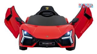 Lamborghini Revuelto na akumulator - czerwony, 4x4, 2x45W i 2x35W, 12V/9Ah, pilot, ekoskóra, EVA [QLS-8603]