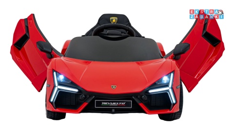 Lamborghini Revuelto na akumulator - czerwony, 4x4, 2x45W i 2x35W, 12V/9Ah, pilot, ekoskóra, EVA [QLS-8603]