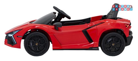 Lamborghini Revuelto na akumulator - czerwony, 4x4, 2x45W i 2x35W, 12V/9Ah, pilot, ekoskóra, EVA [QLS-8603]