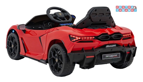 Lamborghini Revuelto na akumulator - czerwony, 4x4, 2x45W i 2x35W, 12V/9Ah, pilot, ekoskóra, EVA [QLS-8603]