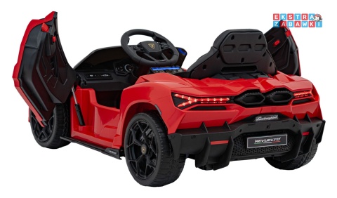 Lamborghini Revuelto na akumulator - czerwony, 4x4, 2x45W i 2x35W, 12V/9Ah, pilot, ekoskóra, EVA [QLS-8603]
