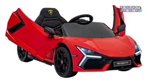 Lamborghini Revuelto na akumulator - czerwony, 4x4, 2x45W i 2x35W, 12V/9Ah, pilot, ekoskóra, EVA [QLS-8603]