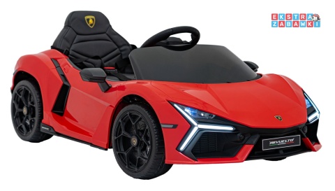 Lamborghini Revuelto na akumulator - czerwony, 4x4, 2x45W i 2x35W, 12V/9Ah, pilot, ekoskóra, EVA [QLS-8603]