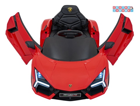Lamborghini Revuelto na akumulator - czerwony, 4x4, 2x45W i 2x35W, 12V/9Ah, pilot, ekoskóra, EVA [QLS-8603]