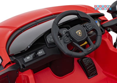 Lamborghini Revuelto na akumulator - czerwony, 4x4, 2x45W i 2x35W, 12V/9Ah, pilot, ekoskóra, EVA [QLS-8603]