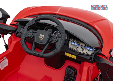 Lamborghini Revuelto na akumulator - czerwony, 4x4, 2x45W i 2x35W, 12V/9Ah, pilot, ekoskóra, EVA [QLS-8603]