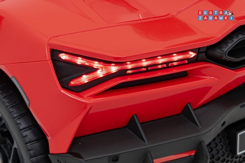 Lamborghini Revuelto na akumulator - czerwony, 4x4, 2x45W i 2x35W, 12V/9Ah, pilot, ekoskóra, EVA [QLS-8603]