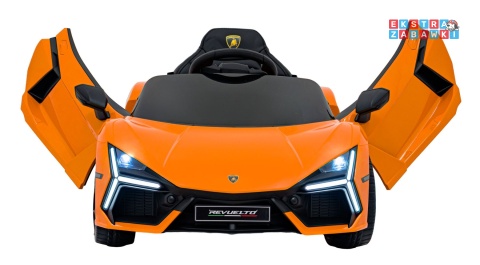 Lamborghini Revuelto na akumulator - pomarańczowy, 4x4, 2x45W i 2x35W, 12V/9Ah, pilot, ekoskóra, EVA [QLS-8603]