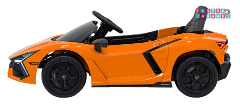 Lamborghini Revuelto na akumulator - pomarańczowy, 4x4, 2x45W i 2x35W, 12V/9Ah, pilot, ekoskóra, EVA [QLS-8603]