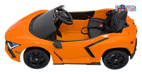 Lamborghini Revuelto na akumulator - pomarańczowy, 4x4, 2x45W i 2x35W, 12V/9Ah, pilot, ekoskóra, EVA [QLS-8603]