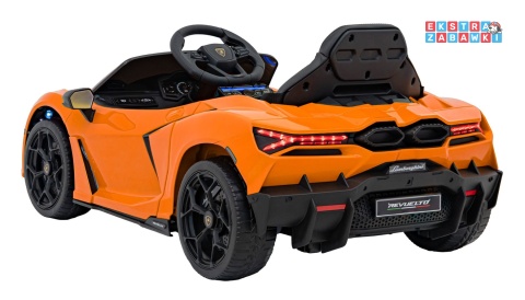 Lamborghini Revuelto na akumulator - pomarańczowy, 4x4, 2x45W i 2x35W, 12V/9Ah, pilot, ekoskóra, EVA [QLS-8603]