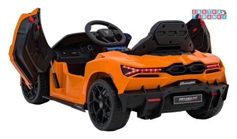 Lamborghini Revuelto na akumulator - pomarańczowy, 4x4, 2x45W i 2x35W, 12V/9Ah, pilot, ekoskóra, EVA [QLS-8603]