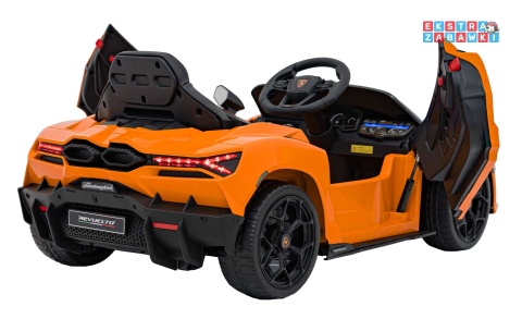 Lamborghini Revuelto na akumulator - pomarańczowy, 4x4, 2x45W i 2x35W, 12V/9Ah, pilot, ekoskóra, EVA [QLS-8603]