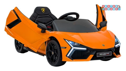 Lamborghini Revuelto na akumulator - pomarańczowy, 4x4, 2x45W i 2x35W, 12V/9Ah, pilot, ekoskóra, EVA [QLS-8603]