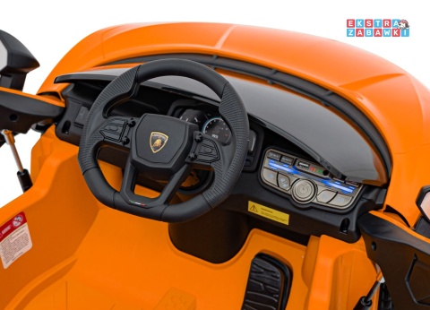 Lamborghini Revuelto na akumulator - pomarańczowy, 4x4, 2x45W i 2x35W, 12V/9Ah, pilot, ekoskóra, EVA [QLS-8603]