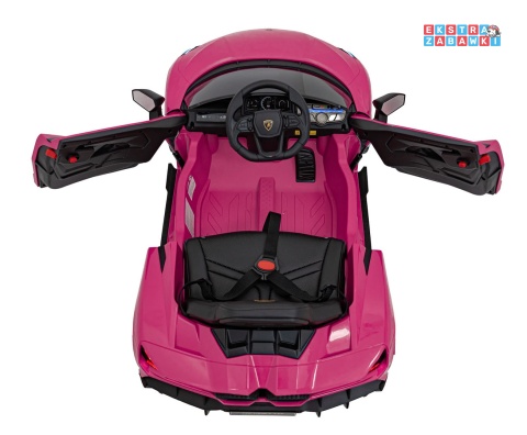 Lamborghini Revuelto na akumulator - różowy, 4x4, 2x45W i 2x35W, 12V/9Ah, pilot, ekoskóra, EVA [QLS-8603]
