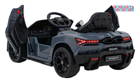 Lamborghini Revuelto na akumulator - szary, 4x4, 2x45W i 2x35W, 12V/9Ah, pilot, ekoskóra, EVA [QLS-8603]