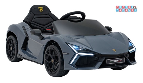 Lamborghini Revuelto na akumulator - szary, 4x4, 2x45W i 2x35W, 12V/9Ah, pilot, ekoskóra, EVA [QLS-8603]