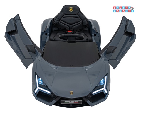 Lamborghini Revuelto na akumulator - szary, 4x4, 2x45W i 2x35W, 12V/9Ah, pilot, ekoskóra, EVA [QLS-8603]