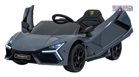 Lamborghini Revuelto na akumulator - szary, 4x4, 2x45W i 2x35W, 12V/9Ah, pilot, ekoskóra, EVA [QLS-8603]