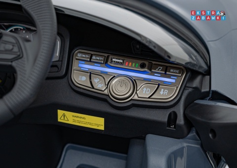 Lamborghini Revuelto na akumulator - szary, 4x4, 2x45W i 2x35W, 12V/9Ah, pilot, ekoskóra, EVA [QLS-8603]