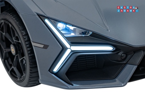 Lamborghini Revuelto na akumulator - szary, 4x4, 2x45W i 2x35W, 12V/9Ah, pilot, ekoskóra, EVA [QLS-8603]