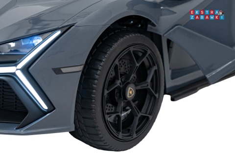 Lamborghini Revuelto na akumulator - szary, 4x4, 2x45W i 2x35W, 12V/9Ah, pilot, ekoskóra, EVA [QLS-8603]