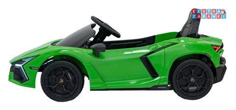 Lamborghini Revuelto na akumulator - zielony, 4x4, 2x45W i 2x35W, 12V/9Ah, pilot, ekoskóra, EVA [QLS-8603]