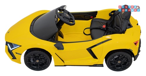 Lamborghini Revuelto na akumulator - żółty, 4x4, 2x45W i 2x35W, 12V/9Ah, pilot, ekoskóra, EVA [QLS-8603]