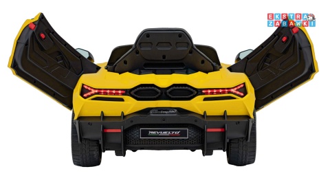Lamborghini Revuelto na akumulator - żółty, 4x4, 2x45W i 2x35W, 12V/9Ah, pilot, ekoskóra, EVA [QLS-8603]
