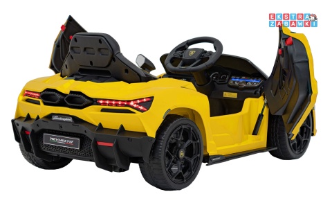 Lamborghini Revuelto na akumulator - żółty, 4x4, 2x45W i 2x35W, 12V/9Ah, pilot, ekoskóra, EVA [QLS-8603]
