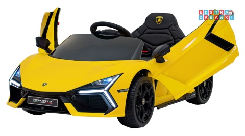 Lamborghini Revuelto na akumulator - żółty, 4x4, 2x45W i 2x35W, 12V/9Ah, pilot, ekoskóra, EVA [QLS-8603]